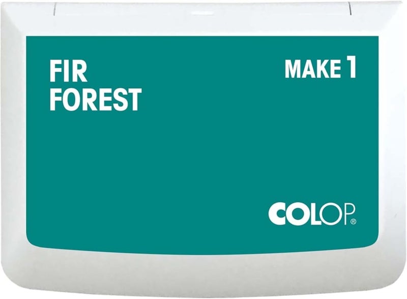 Colop Make Series, Ink Stamp Pads, with Non-Toxic Premium Ink, Water-Based Acid-Free (Fir Forest, Make 1-1-15/16" x 3-1/2") - Image 1